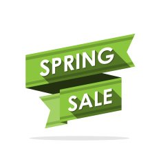 Spring sale Label ribbon design