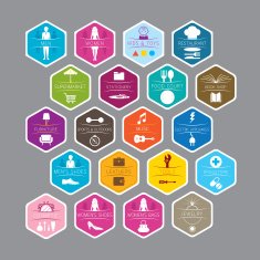 Hexagon Signs for Department Store N2