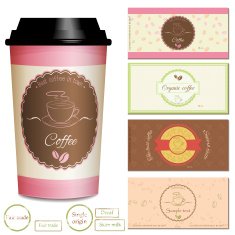 Collection of coffee shop logo and label designs N2