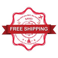 Free shipping - red grunge sticker