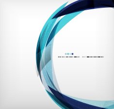 Blue ring - business abstract bubble N6