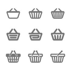 Shopping basket icons N8