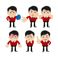 Set of businessman characters N24