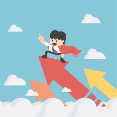 Super Business Growth Concept