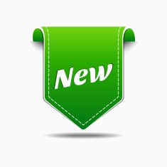 New Collection Green Label Icon Vector Design
