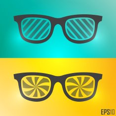 Creative Vintage Glasses Design Vector Elements Isolated Retro Sunglasses Illustration N2