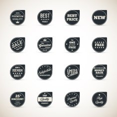 Set of business vintage badges N11