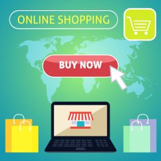 Buy now online shopping concept