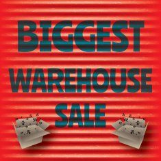 Biggest warehouse sale red template N2
