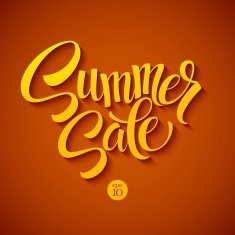 Summer sale message on orange background N4