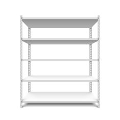 Empty storage shelf