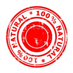 100 natural concept stamp