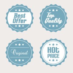 Retro Promotional Vector Labels