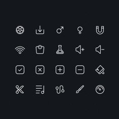 Outline vector icons for web and mobile N23