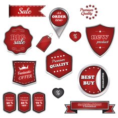 Set of vector labels and icons N2