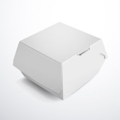 white food box packaging for hamburger