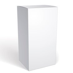 Realistic white package box for products put your design N2
