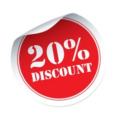20 discount vector sticker