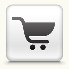 Square Button with Shopping Cart N8
