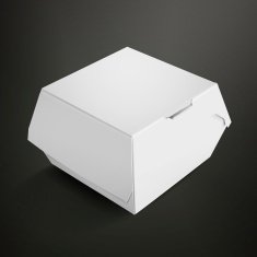 white food box packaging for hamburger N2