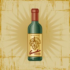 Retro Wine Bottle