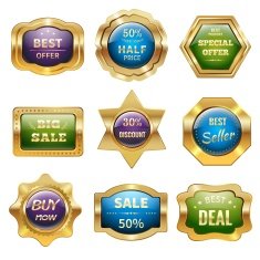 Golden Sale Badges