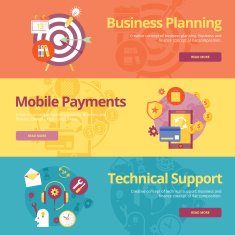 Set flat concepts business planning mobile payments technical support