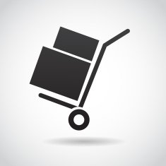 Delivery trolley icon