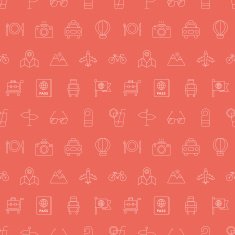 Travel line icon pattern set N10