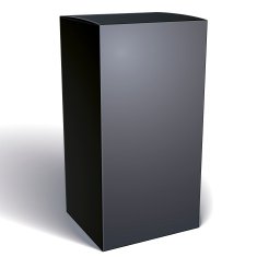 Realistic black package box for products put your design over