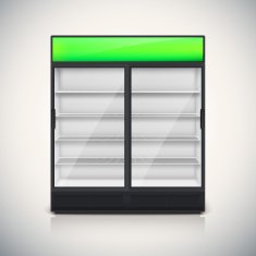 Double fridge with glass door N2