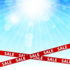 Spring Sale Concept with Nature and Ribbons Vector Illustration N5