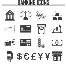 banking vector icons