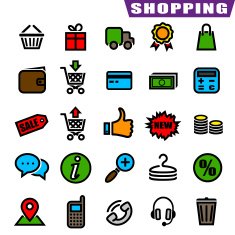 Shopping Icons N268