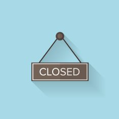 Flat web icon Closed