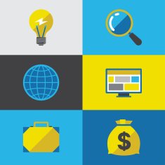 Start-up icon set in flat design style N5