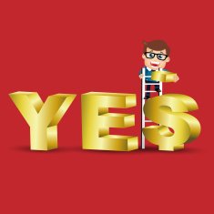 People Set - Business Businessman conquering the dollar sign