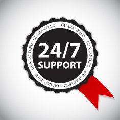 Vector 24 7 SUPPORT Sign Label Template N24