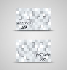Gift card with abstract squares