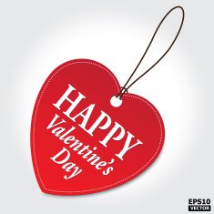HAPPY VALENTINE'S DAY tag EPS10 vector