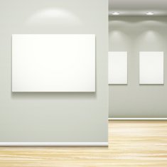 interior blank billboards hanging on the wall
