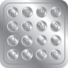 Metallic Icons - web