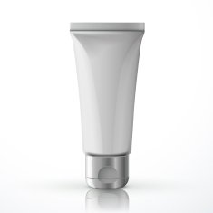 white cosmetic tube template