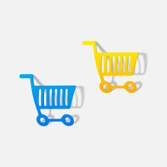 realistic design element grocery cart N39