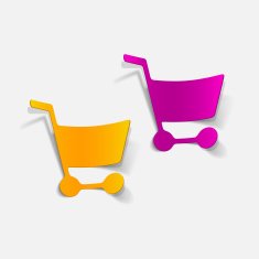 realistic design element grocery cart N41