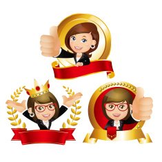 People Set - Business Victory Businesswoman N2