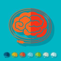 Flat design brain N5