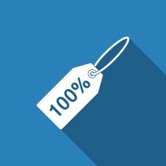 100 tag icon