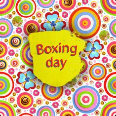 Boxing day Offer tag motivational background Holiday Discount