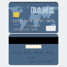 Vector credit card in 'flat' style